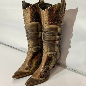 Steve Madden, Size 7, LEATHER WESTERN boots